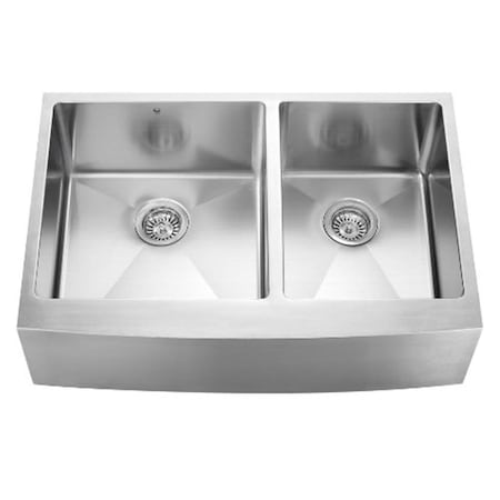 Razoredge Apron Double Bowl Kitchen Sink, 32.875 x 22.25 x 10 in. RA2650629